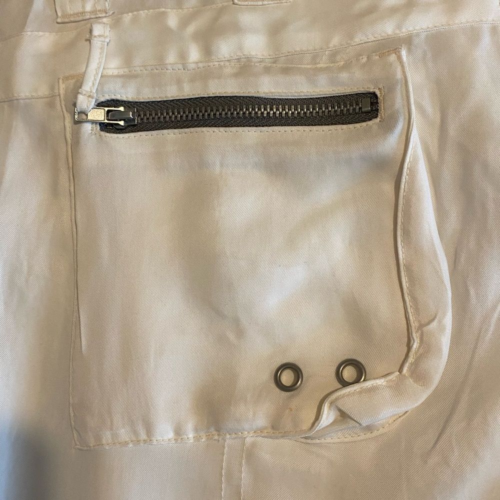 Johnny Was Pete & Greta Off White Cargo Pants Y2K Utility Pants NWOT size 6 - Picture 11 of 13